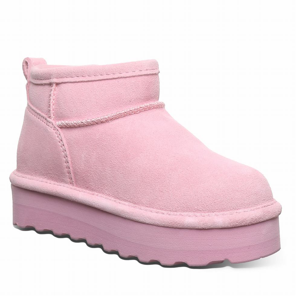 Bearpaw Retro Shorty Youth Kids\' Boots Pink | TDC2792XF