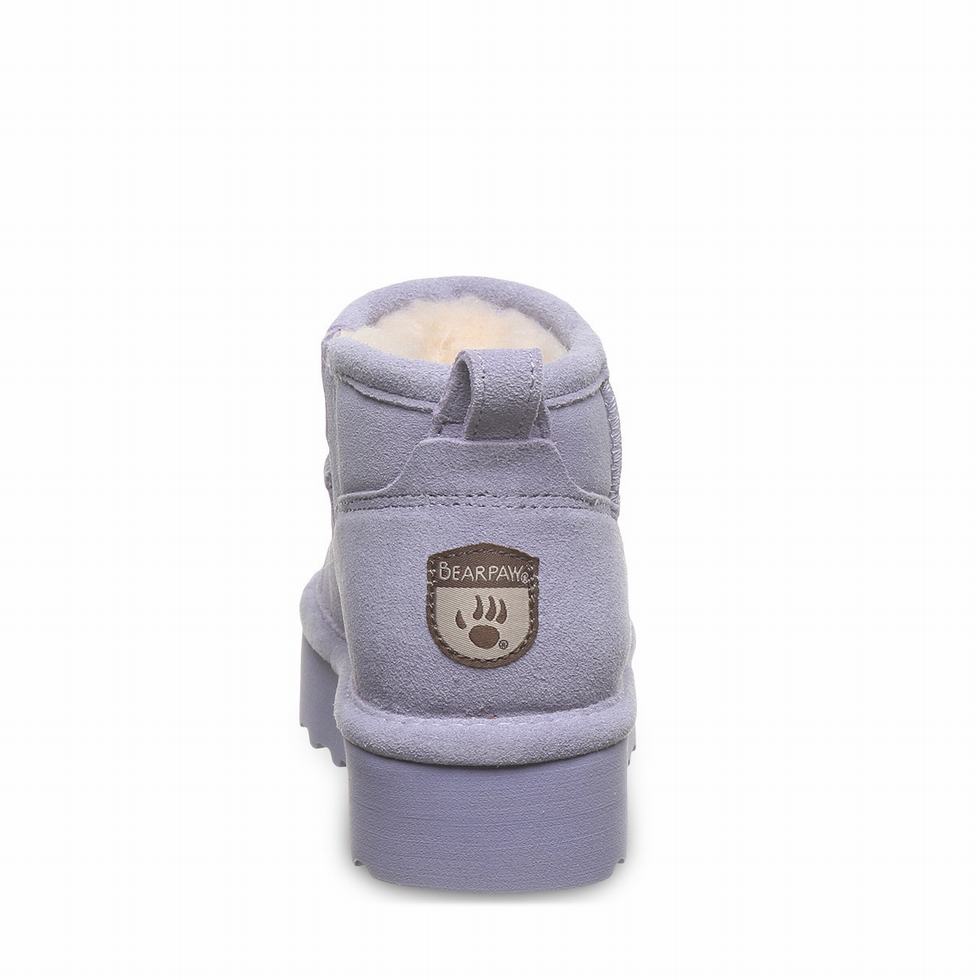 Bearpaw Retro Shorty Youth Kids' Boots Purple | QCZ916JD