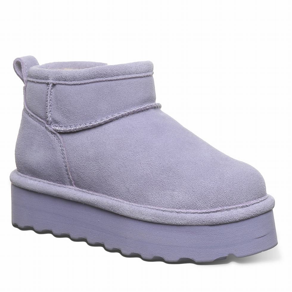 Bearpaw Retro Shorty Youth Kids\' Boots Purple | QCZ916JD