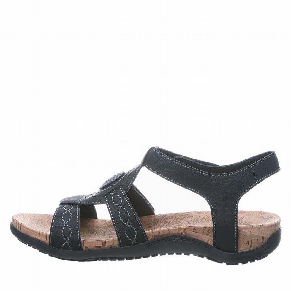 Bearpaw Ridley Wide Women Sandals Black | NZS4588HI