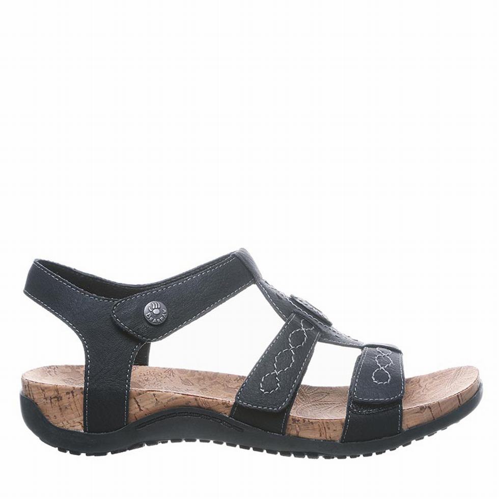 Bearpaw Ridley Wide Women Sandals Black | NZS4588HI