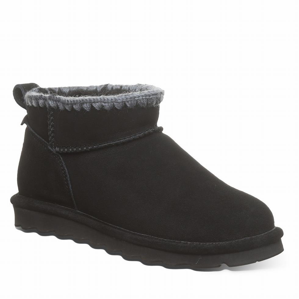 Bearpaw Shorty Crochet Women Boots Black | XYS946YL