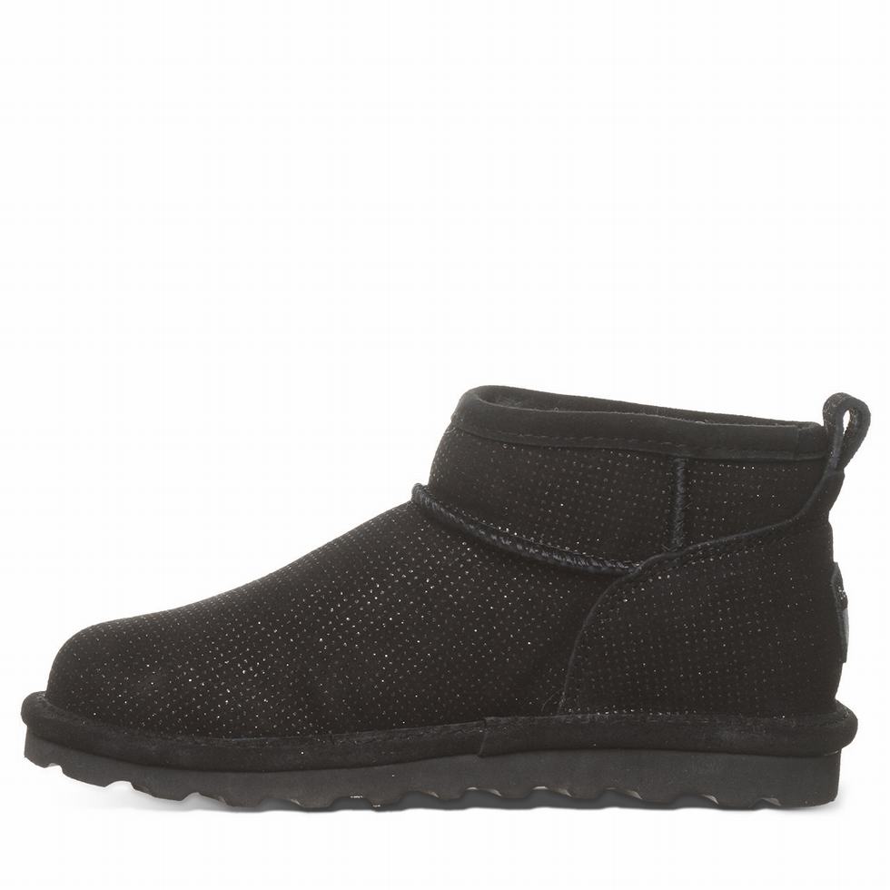 Bearpaw Shorty Exotic Women Boots Black | CEF9675VO