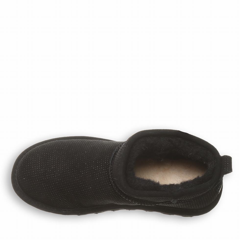 Bearpaw Shorty Exotic Women Boots Black | CEF9675VO