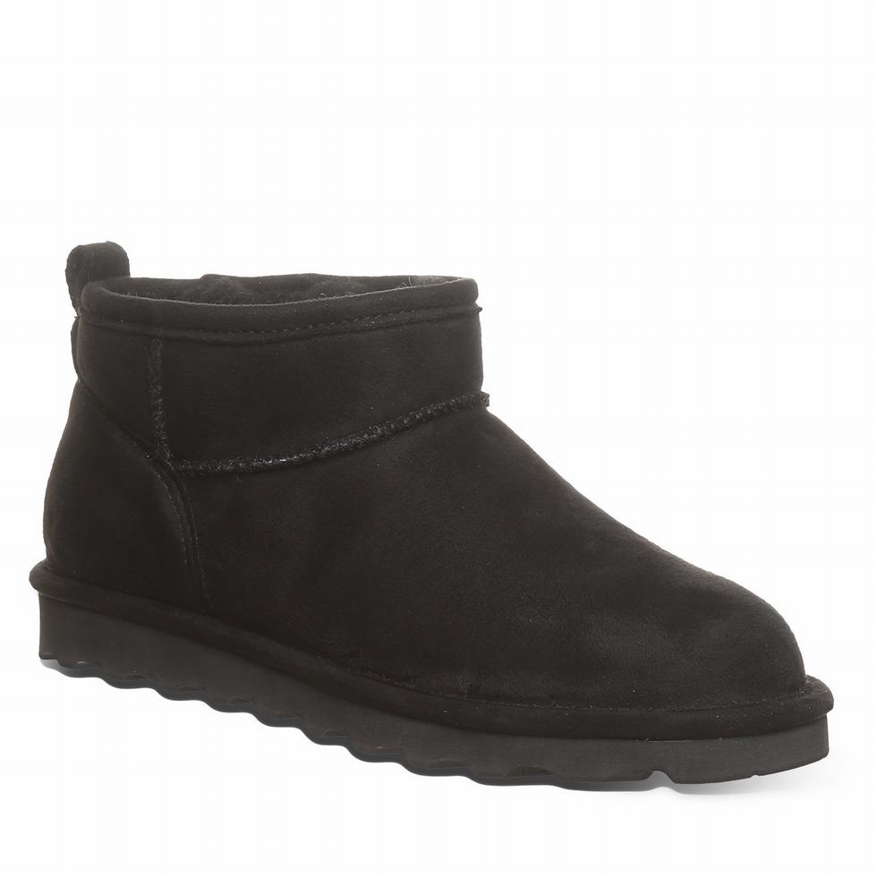 Bearpaw Shorty Vegan Women Boots Black | XJE737HG