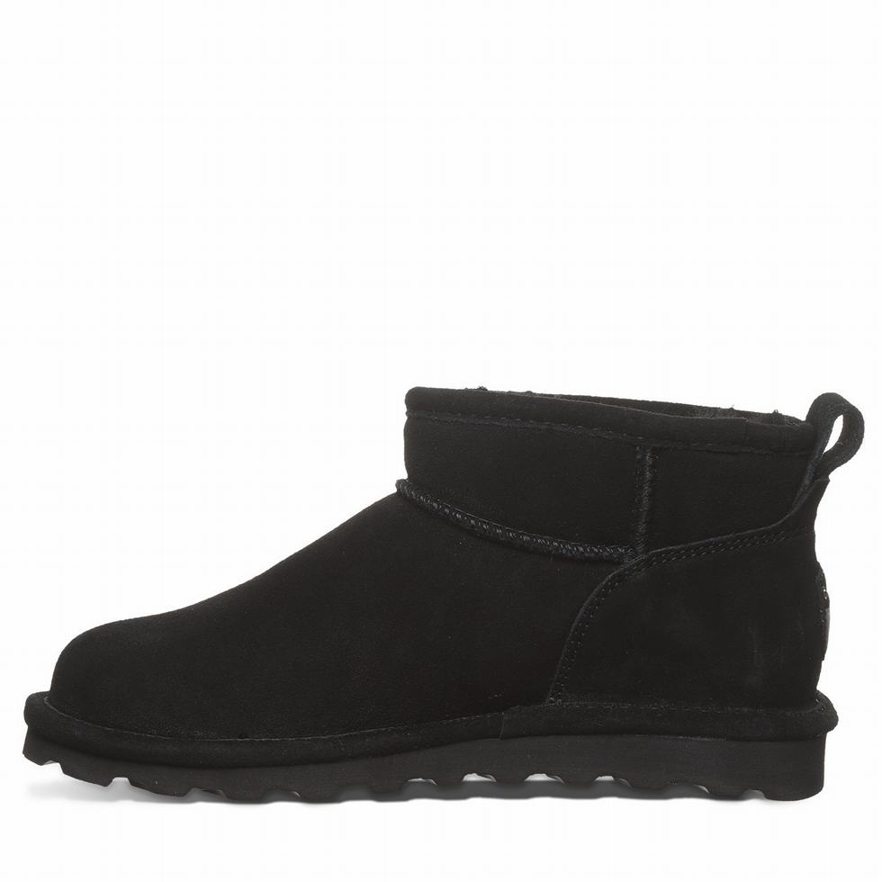 Bearpaw Shorty Wide Women Boots Black | DEY93100XH