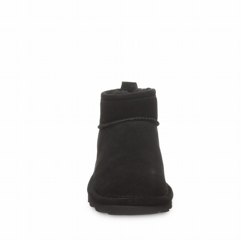 Bearpaw Shorty Wide Women Boots Black | DEY93100XH