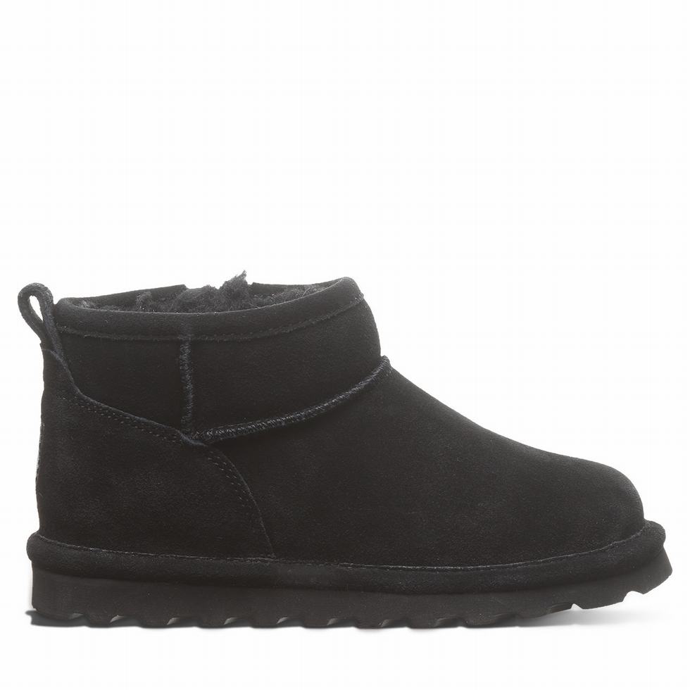 Bearpaw Shorty Youth Kids' Boots Black | LIT140QB