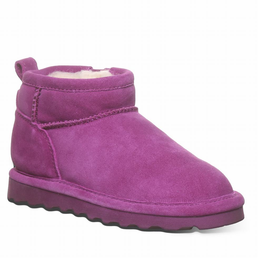 Bearpaw Shorty Youth Kids\' Boots Purple | QGK8026YI