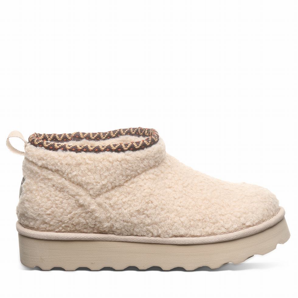 Bearpaw Snuggle Daphne Deco Women Boots Beige | GQA3596UL