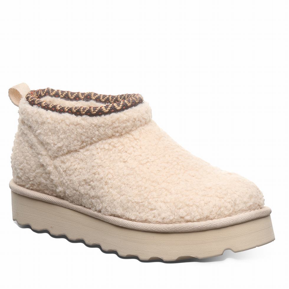 Bearpaw Snuggle Daphne Deco Women Boots Beige | GQA3596UL