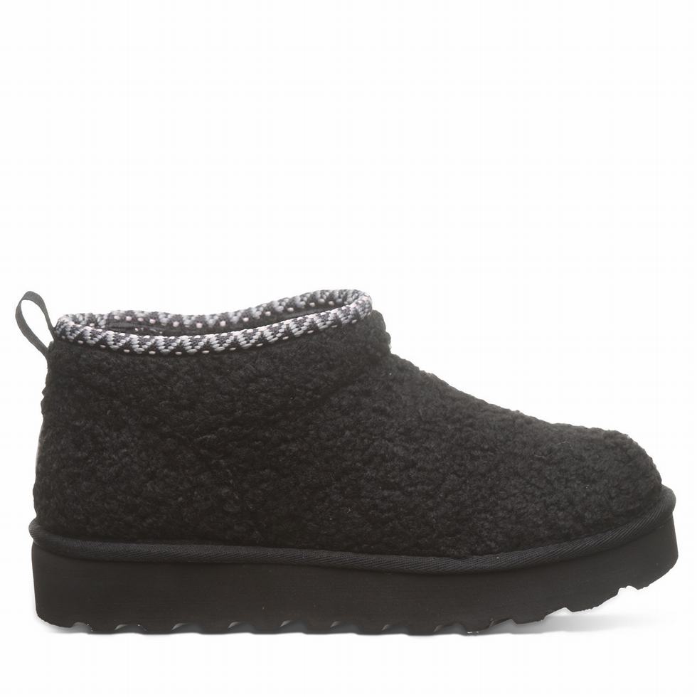 Bearpaw Snuggle Daphne Deco Women Boots Black | RJG7644NP