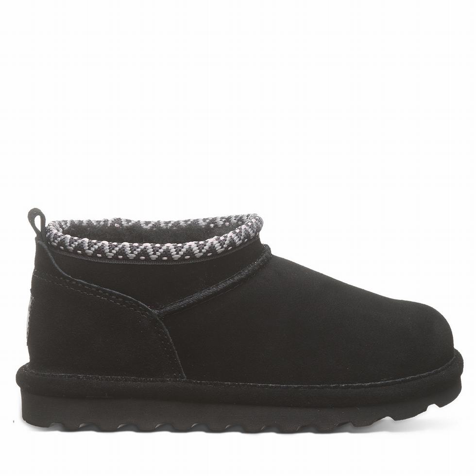 Bearpaw Super Shorty Deco Youth Kids' Boots Black | AJD6262YQ